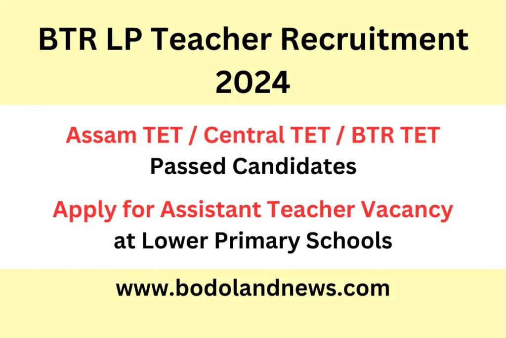 BTR LP Assistant Teacher Recruitment 2024